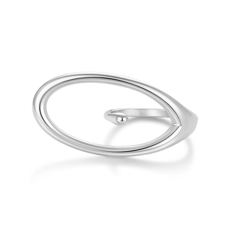 Oval design stainless steel ring