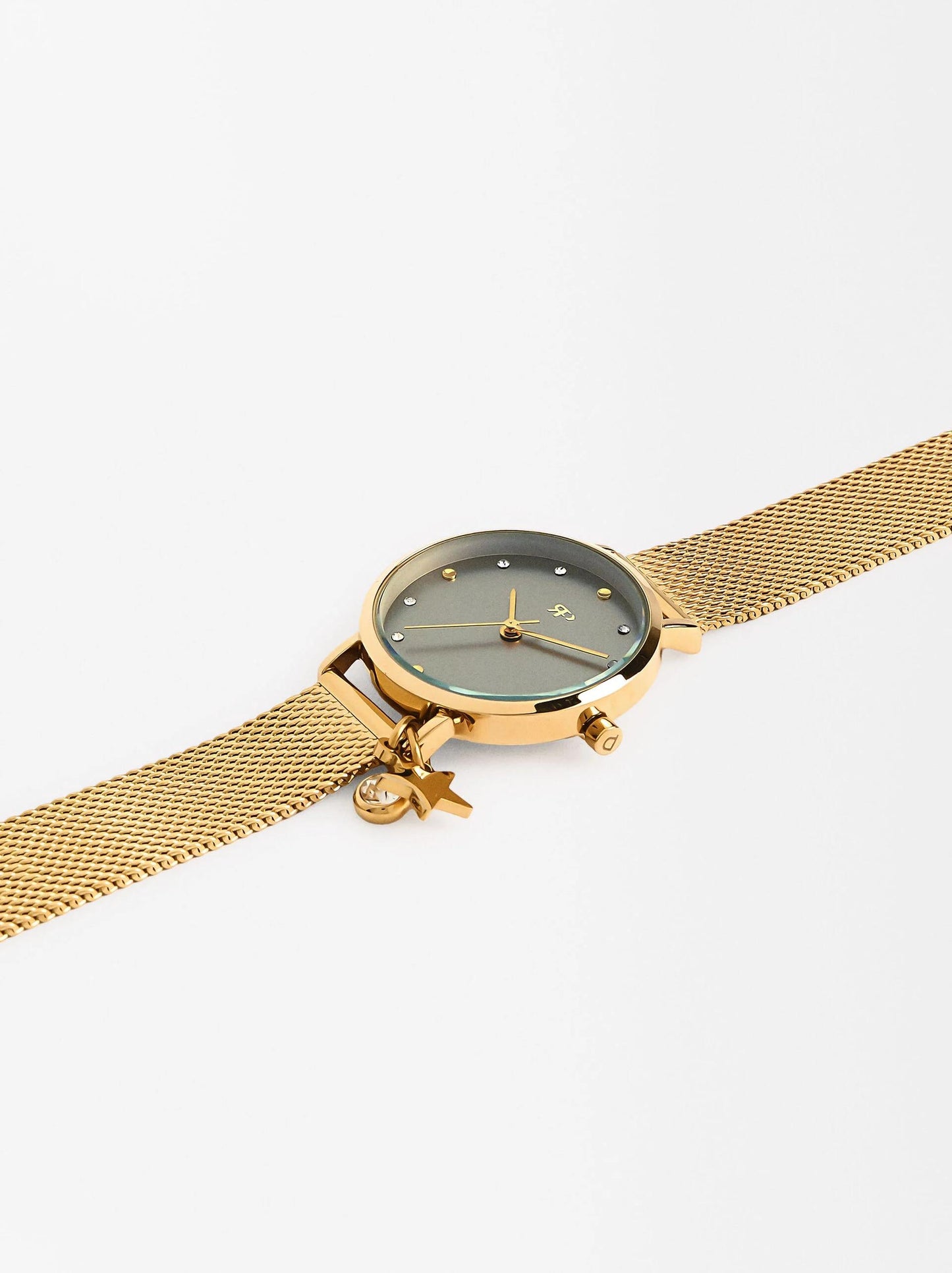 Parfois Watch With Stainless Steel Metalic Mesh Strap
