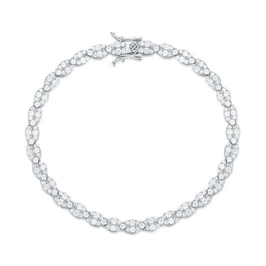 Leaf CZ Riviera Bracelet