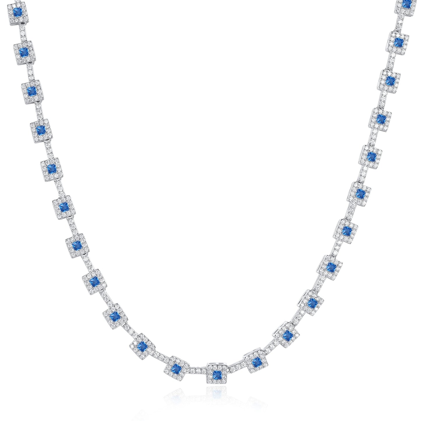 Sterling Silver 925°. Riviera Necklace With CZ