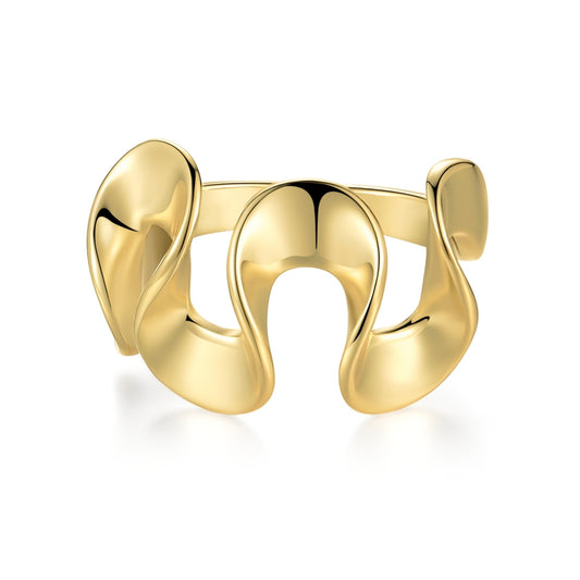 Sterling Silver 925°. Wavy Ring