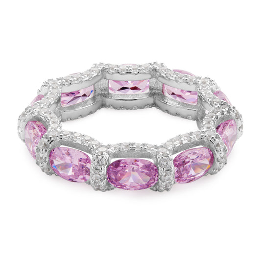 Sterling Silver 925°. Eternity Ring With CZ