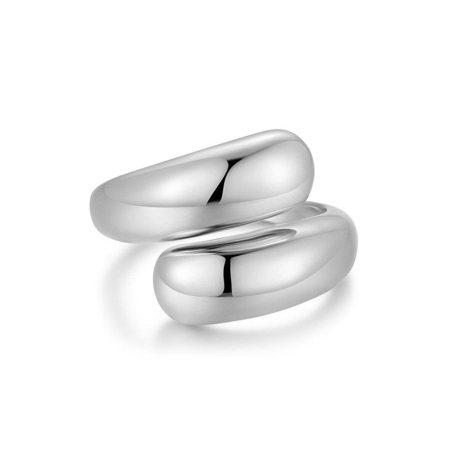 Drops design ring made of stainless steel