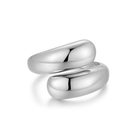 Drops design ring made of stainless steel