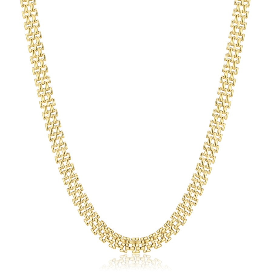 Gold-plated stainless steel chain necklace
